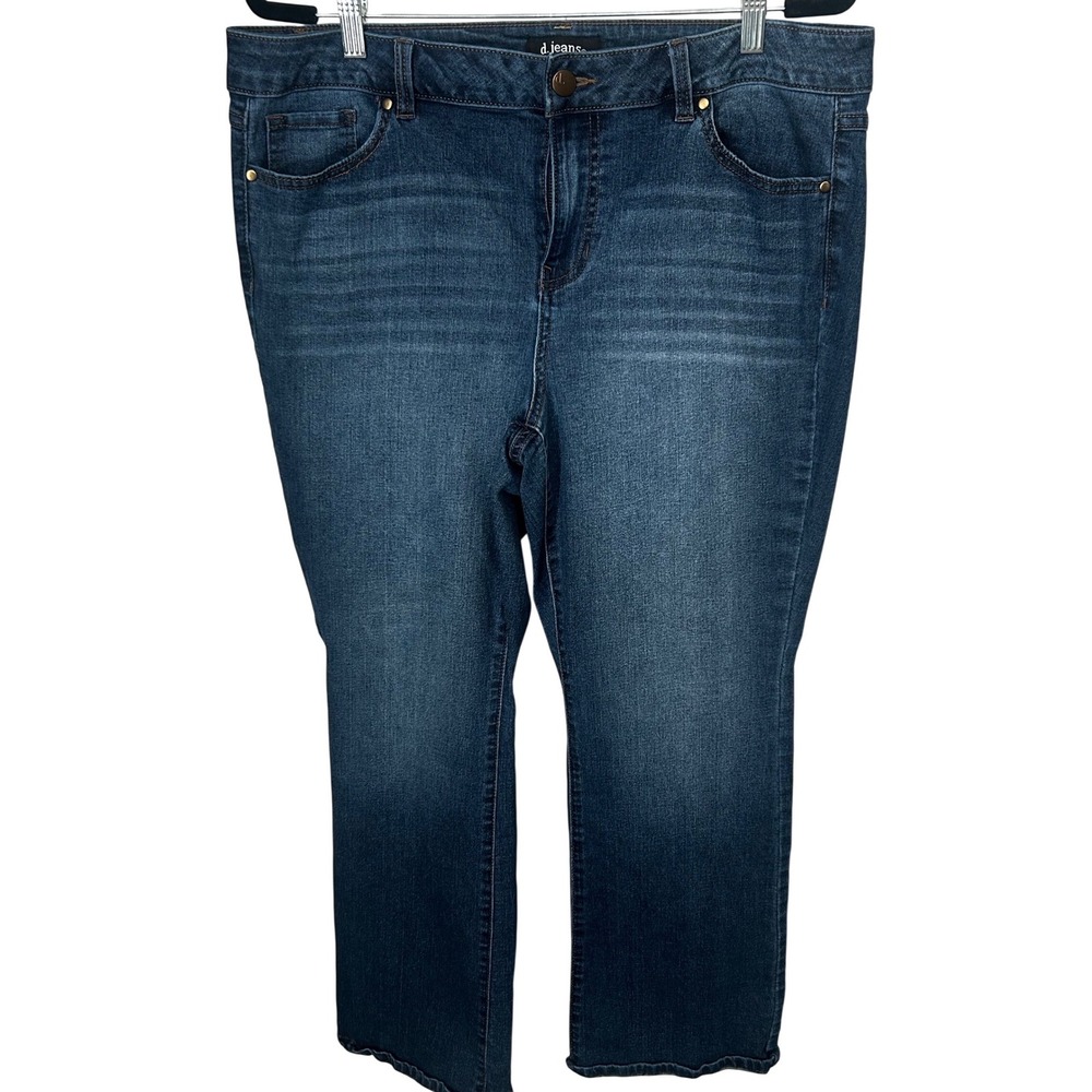 D. Jeans Stretch Jeans Blue Denim 5 Pocket Button/Zip‎ NO SIZE Measure 37x29.5